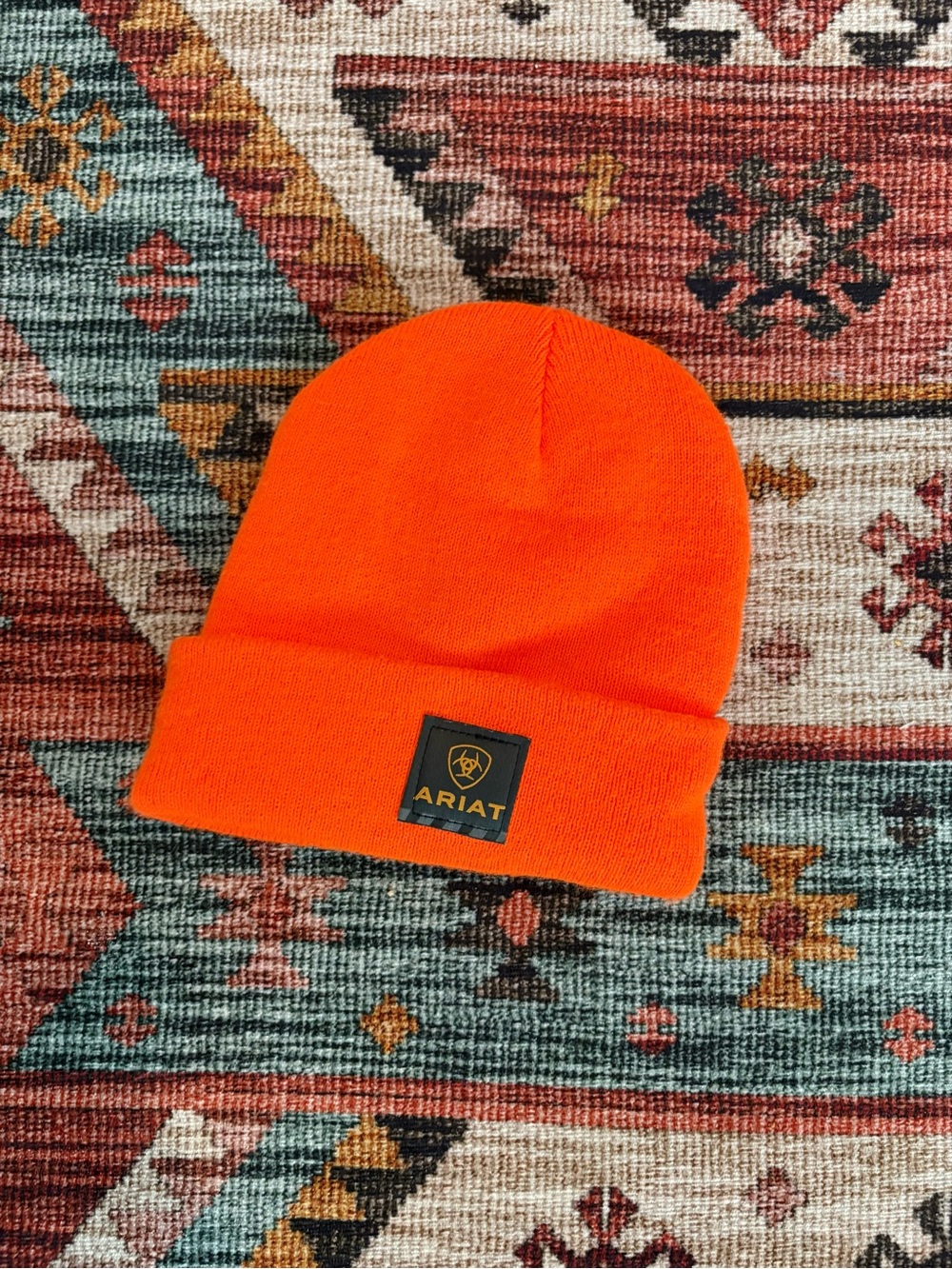 Orange Ariat work Beanie